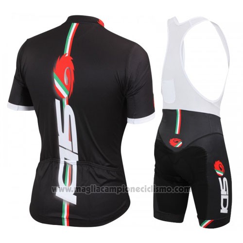 2014 Abbigliamento Ciclismo Castelli SIDI Rosso e Nero Manica Corta e Salopette